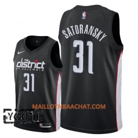 Maillot NBA Washington Wizards Tomas Satoransky 31 2018-19 Nike City Edition Noir Swingman - Enfant